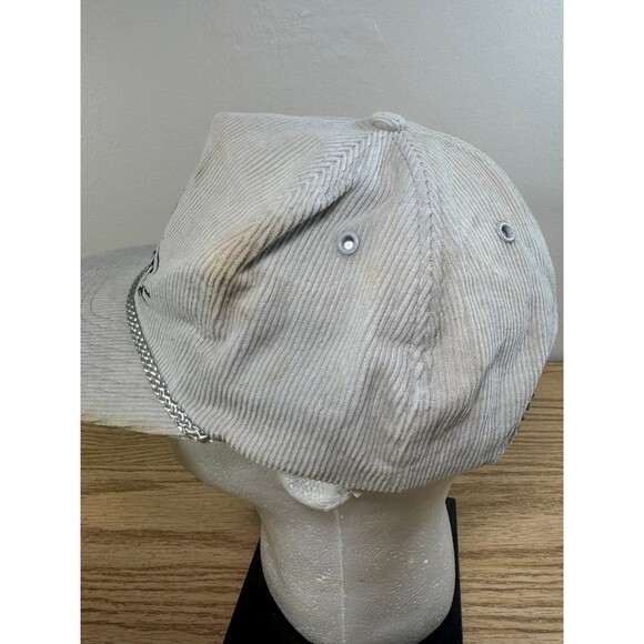 Vintage Lube Master Corduroy Hat Cap Snapback Embroidered Trucker Rope - Picture 3 of 10